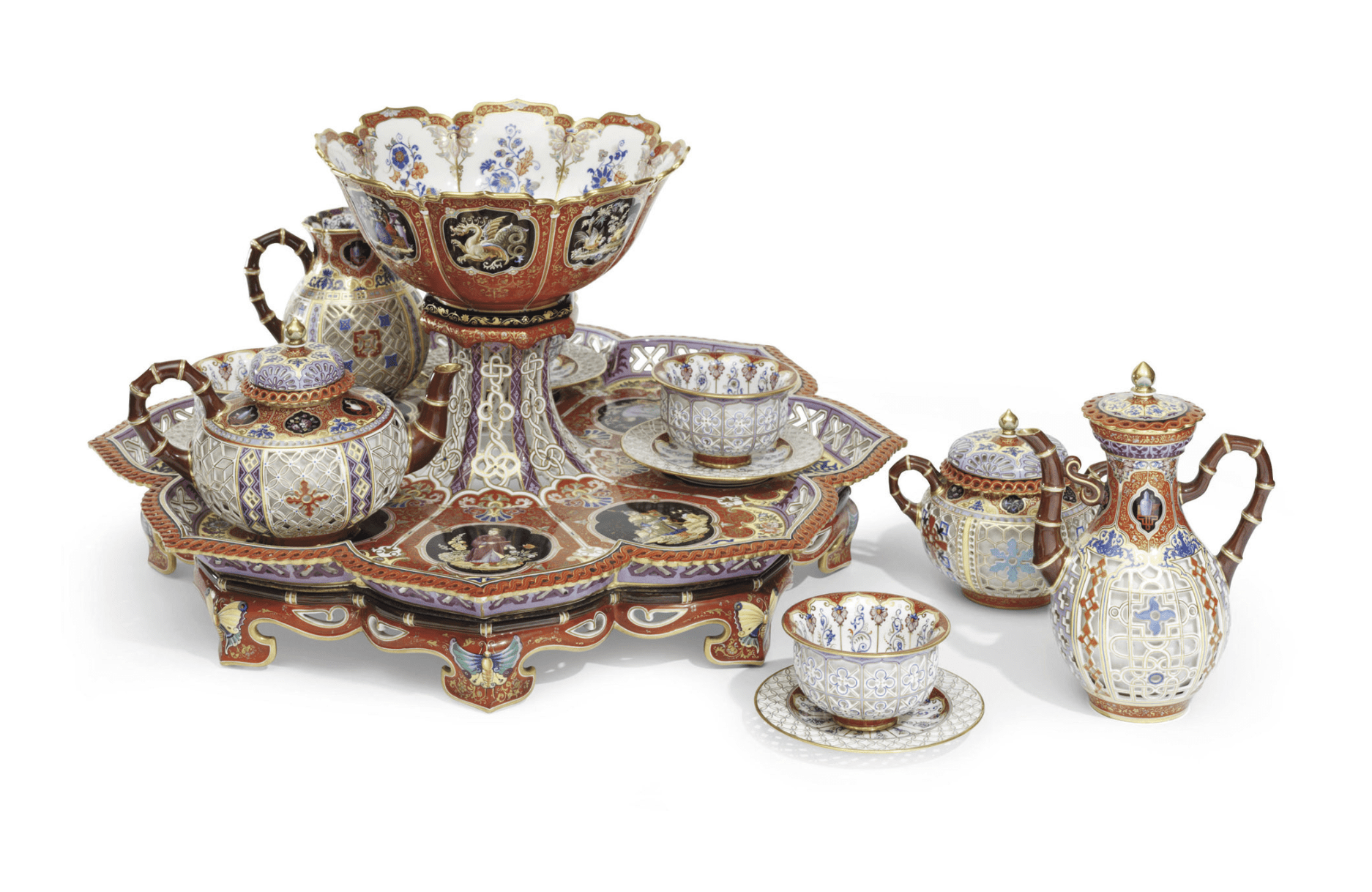 "Déjeuner chinois réticule" en porcelaine de Sèvres du XIXe siècle © Christies
